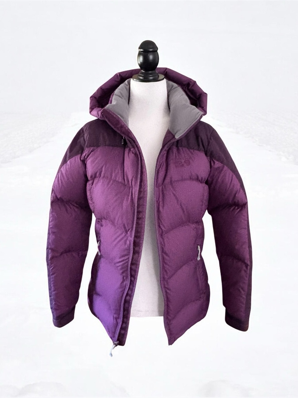 Mountain Hardware Sub Zero Hooded Down Jacket Women’s Small 2 Tone Purple READ
